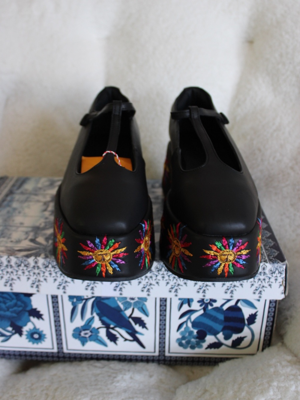 FARM Rio Rainbow Sun Platform Mary Jane Shoes NWT | US 9.5 / EU 41 | - Picture 2 of 16